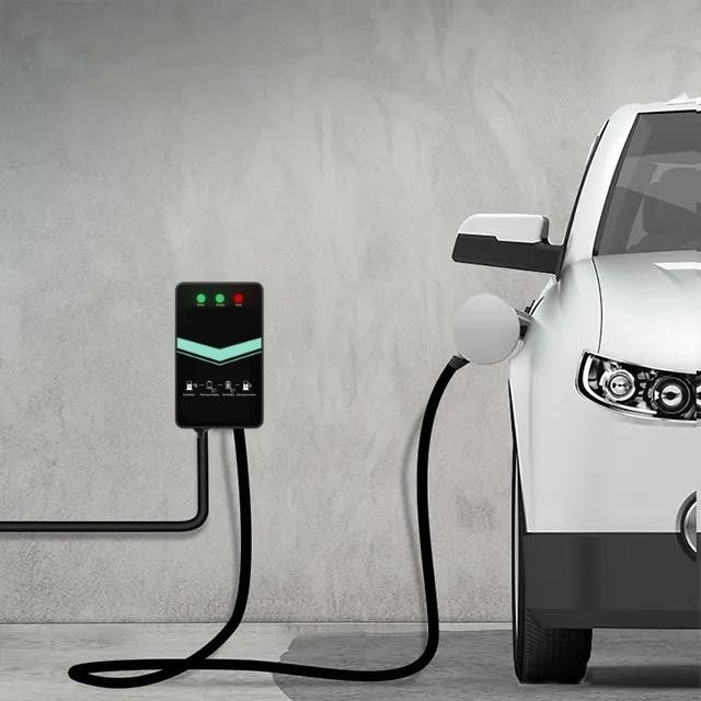 48A typ 1 do montażu naściennego stacji ładowania pojazdów elektrycznych w domu z jednym pistoletem. Wskaźnik LED