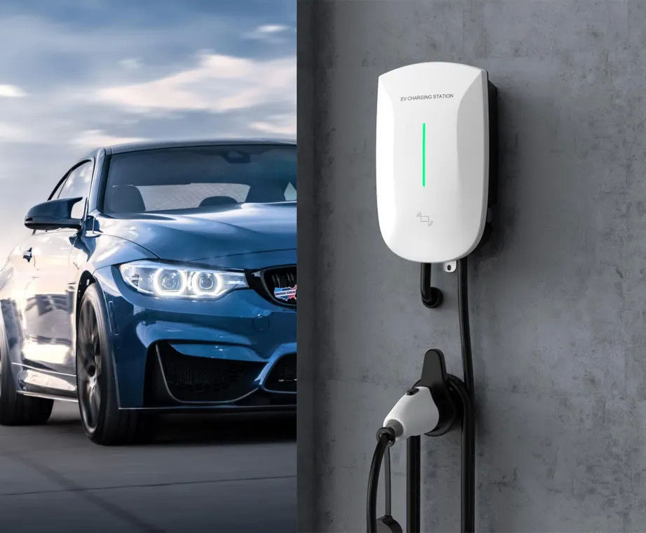 Amerykański standard 240V RFID Card Control Wall Mounted EV Charging Station For Home