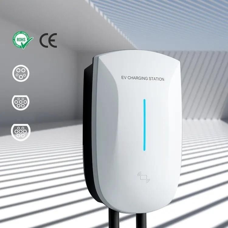 Poziom 2 7kw 11kw 22kw Punkt ładowania szybki LED wskaźnik stacji ładowania EV