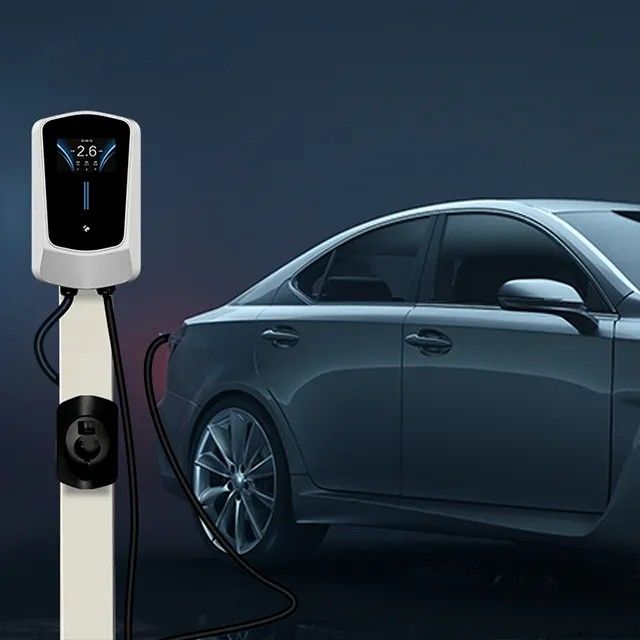 4.3-calowy ekran 11kw 22kw ścienne punkty ładowania samochodów z 5 metrów kabla