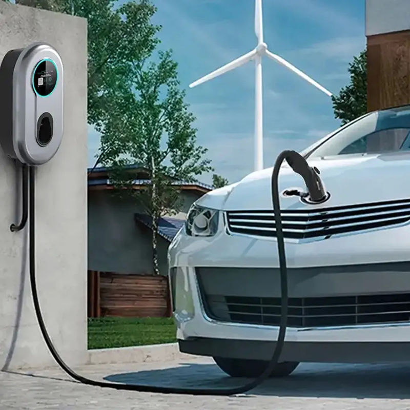 230 V 400 V przycisk dotykowy przenośna elektryczna ładowarka samochodowa poziomu 2 do montażu na ścianie ochrona uziemienia