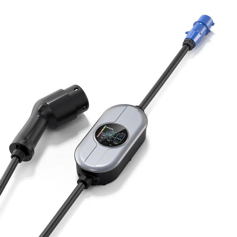 Typ 2 IEC Lampa pilota regulacyjna prądu OLCD Przenośna ładowarka prądu zmiennego EV wodoodporna