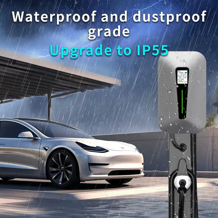 Typ1 i Typ2 RFID LCD Screen Wall EV Charger dla wszystkich samochodów elektrycznych